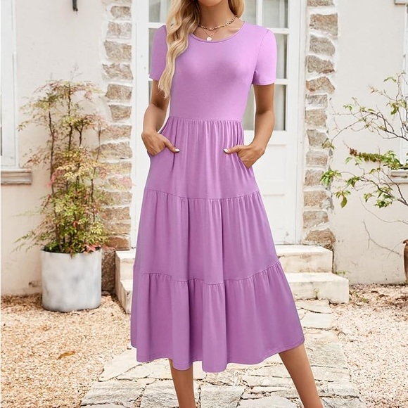 Zesica Dresses & Skirts - Elegant Purple Maxi Dress with Pockets